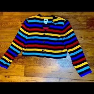 Color block crop top blazer